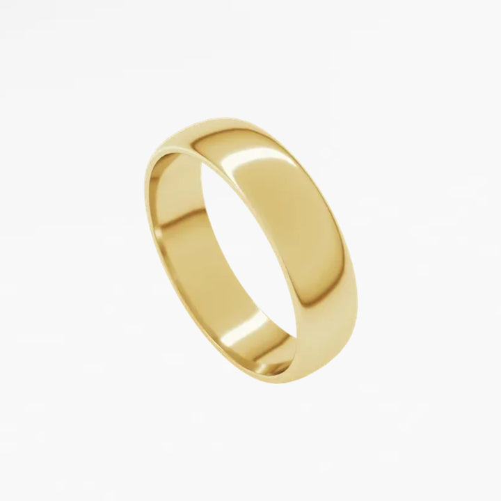GOVAN II Half Round Wedding Band