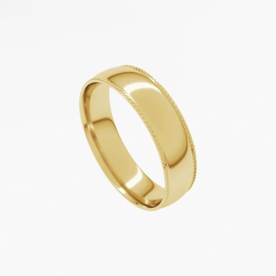 GOVAN VIII Half Round Wedding Band