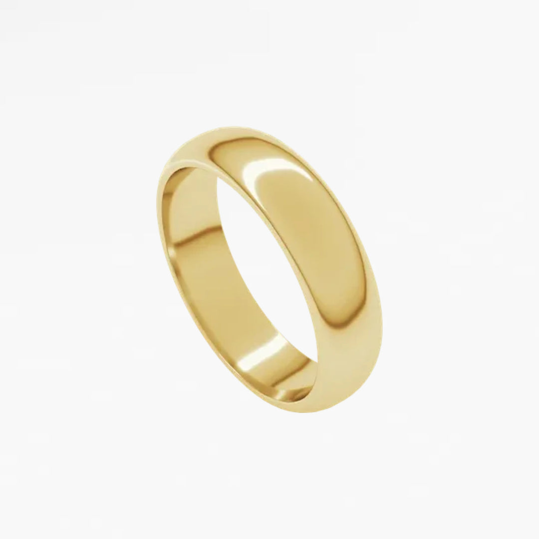 GOVAN I Half Round Wedding Band