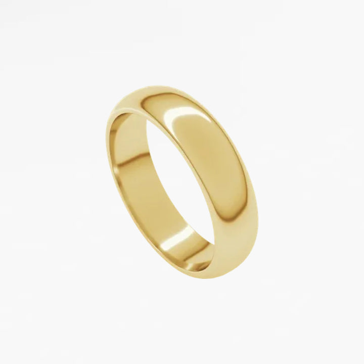 GOVAN I Half Round Wedding Band