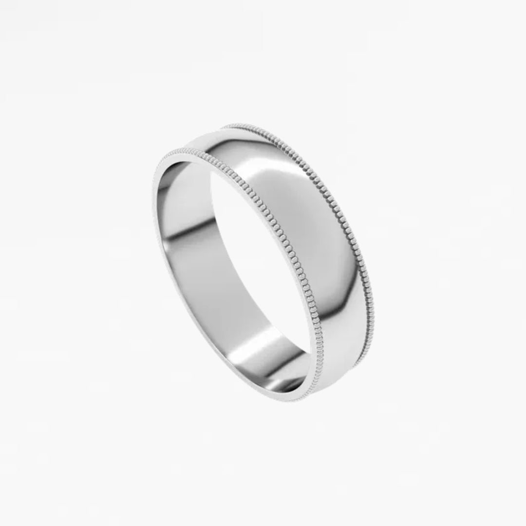 GOVAN VII Half Round Wedding Band