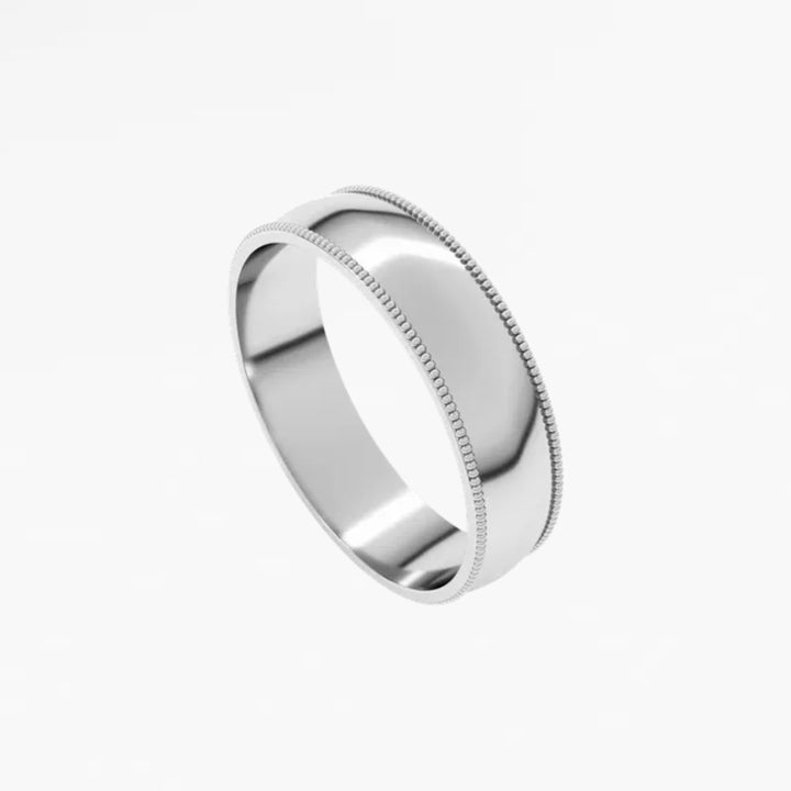 GOVAN VII Half Round Wedding Band
