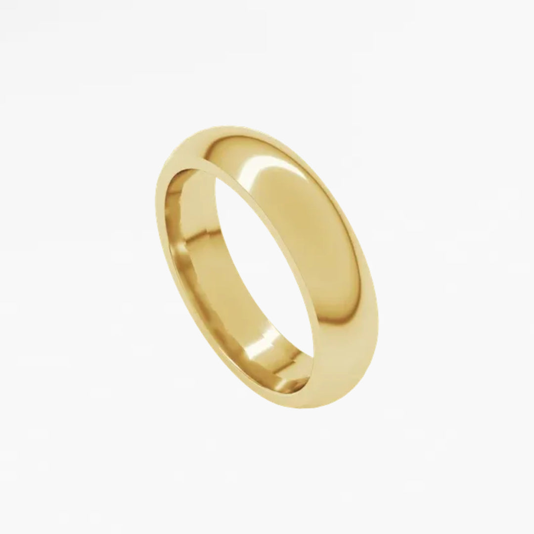 GOVAN III Half Round Wedding Band