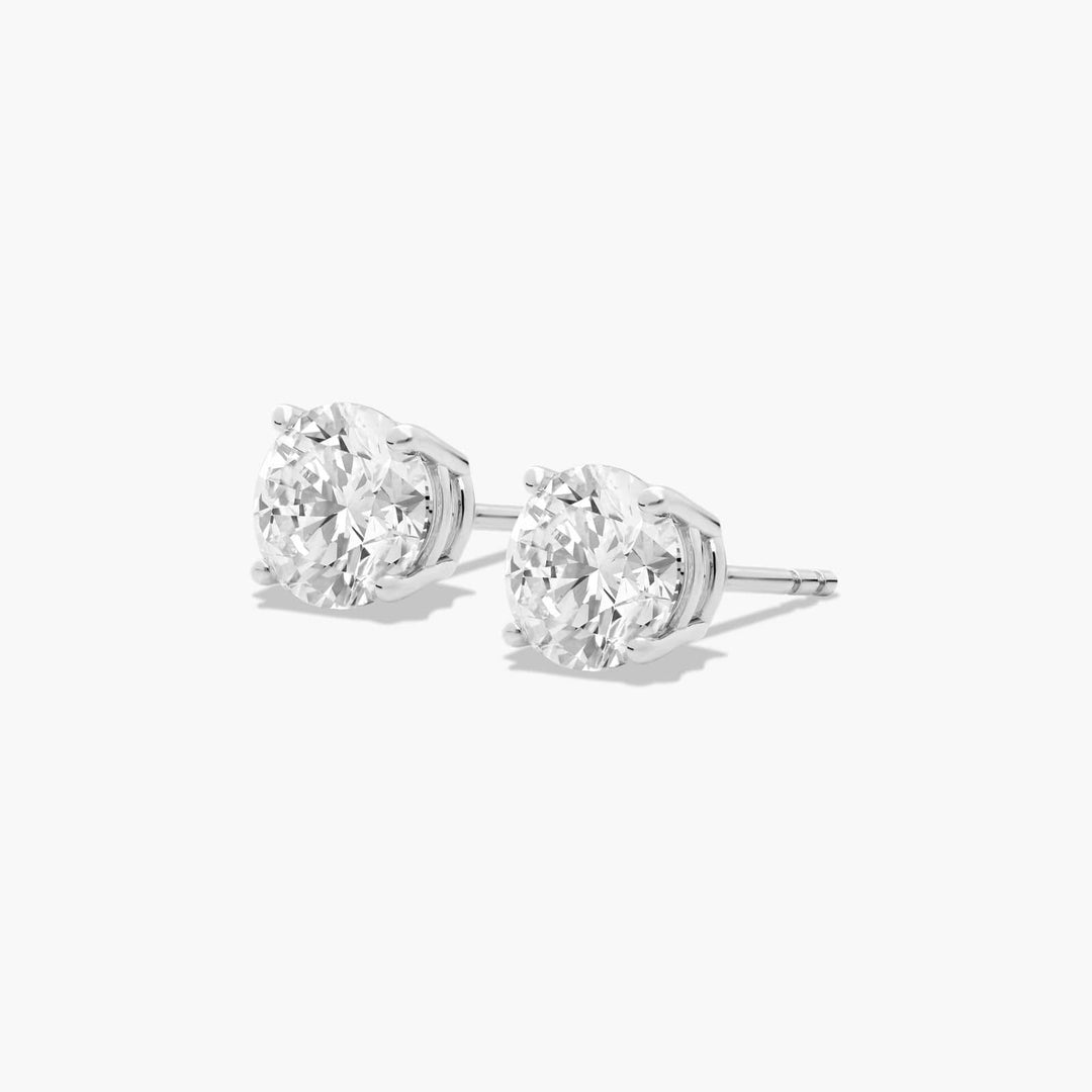 RYCROFT Four Prong Round Brilliant Diamond Stud Earrings