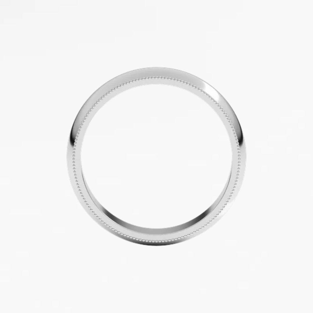 GOVAN VI Half Round Wedding Band