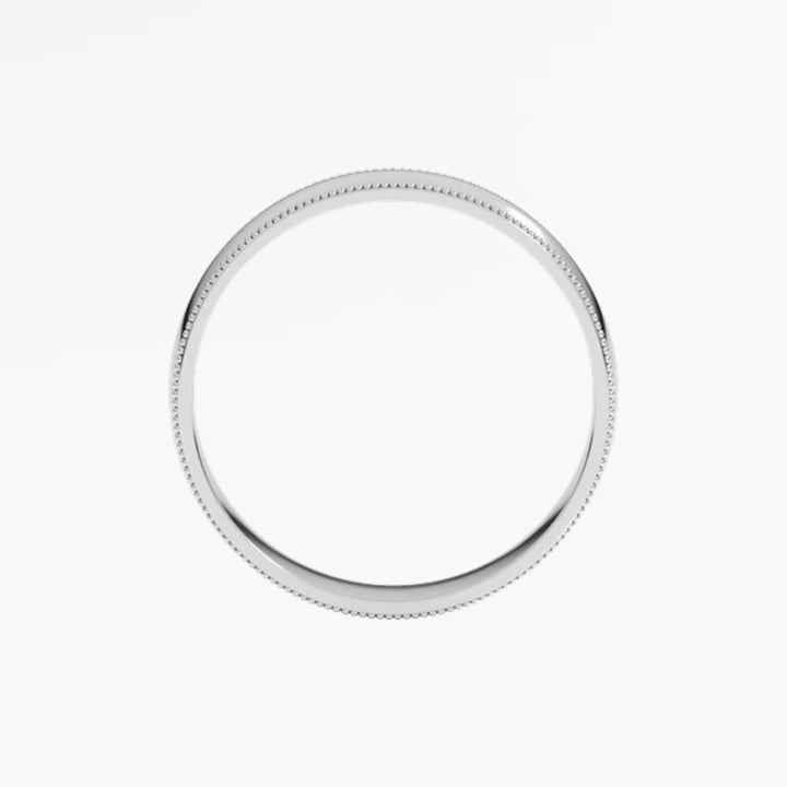 GOVAN VII Half Round Wedding Band