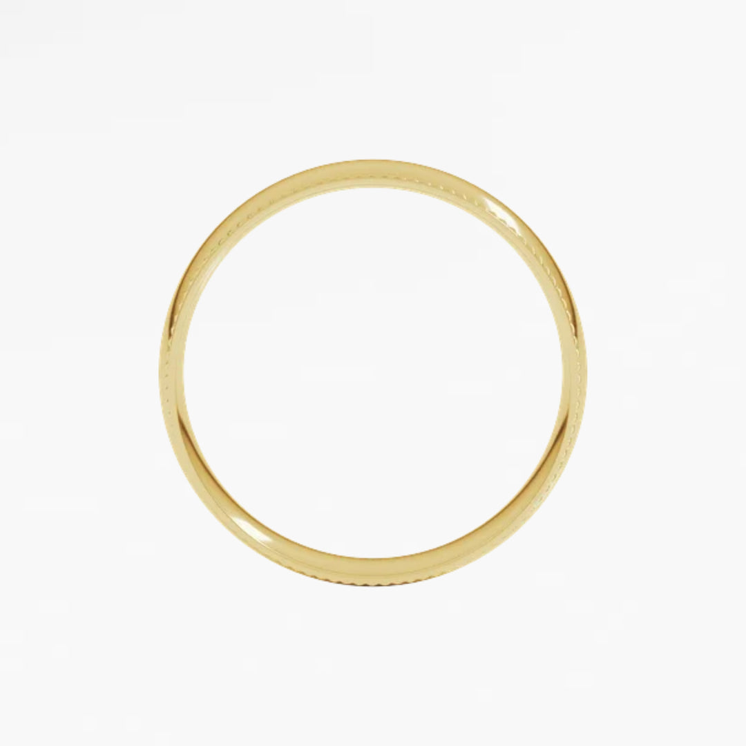 GOVAN VIII Half Round Wedding Band