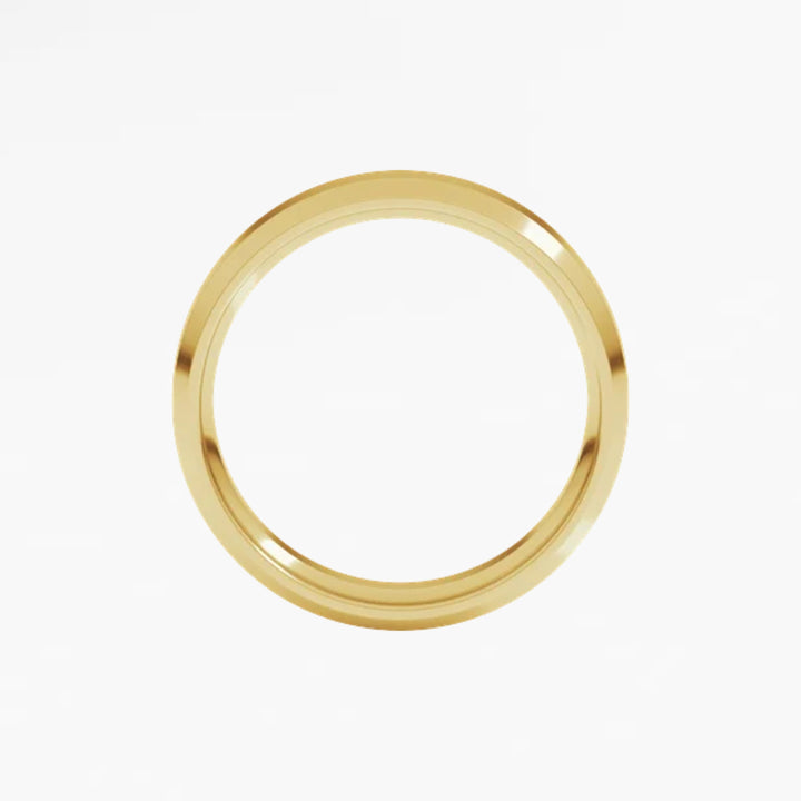 DENZIL I Beveled Edge Wedding Band