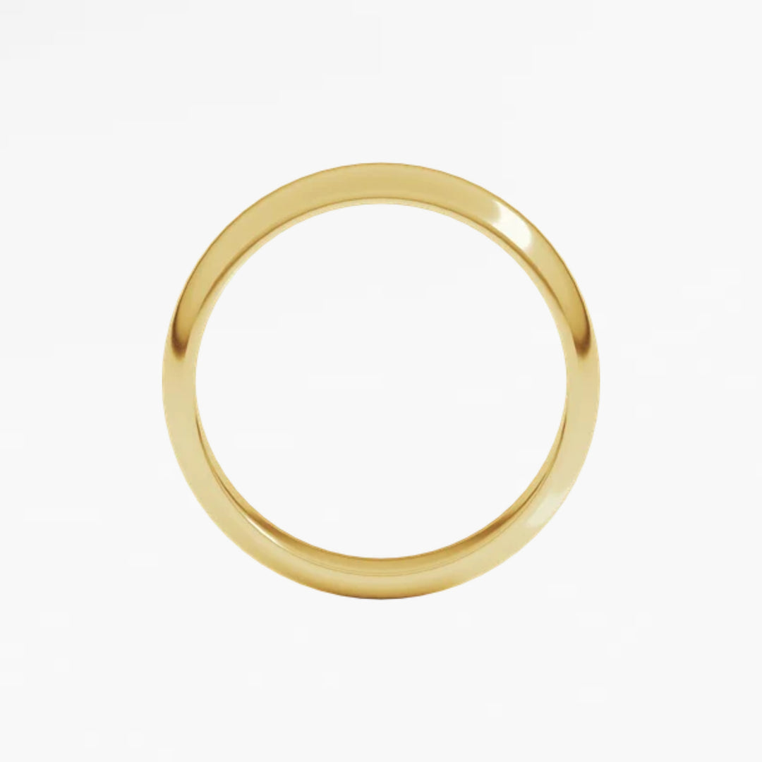 GOVAN I Half Round Wedding Band
