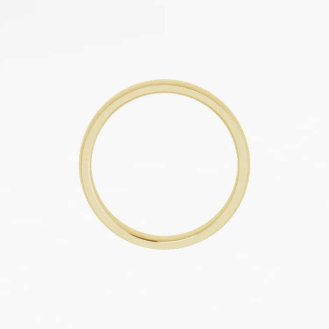 GOVAN V Half Round Wedding Band