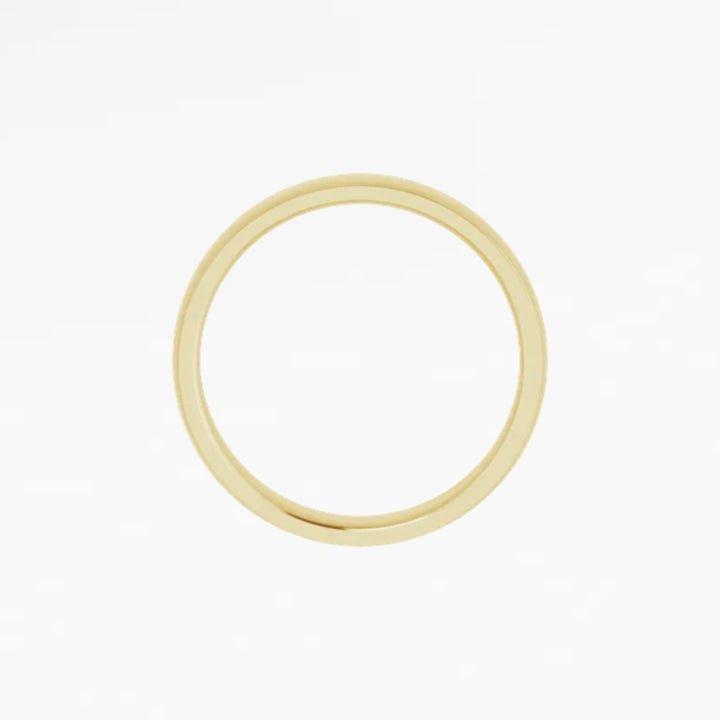 GOVAN V Half Round Wedding Band
