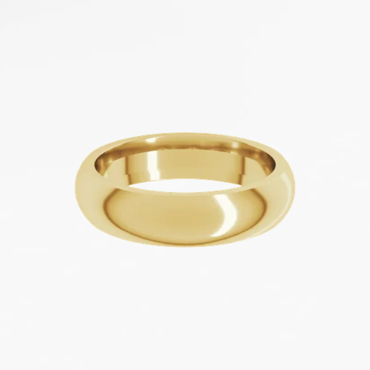GOVAN III Half Round Wedding Band