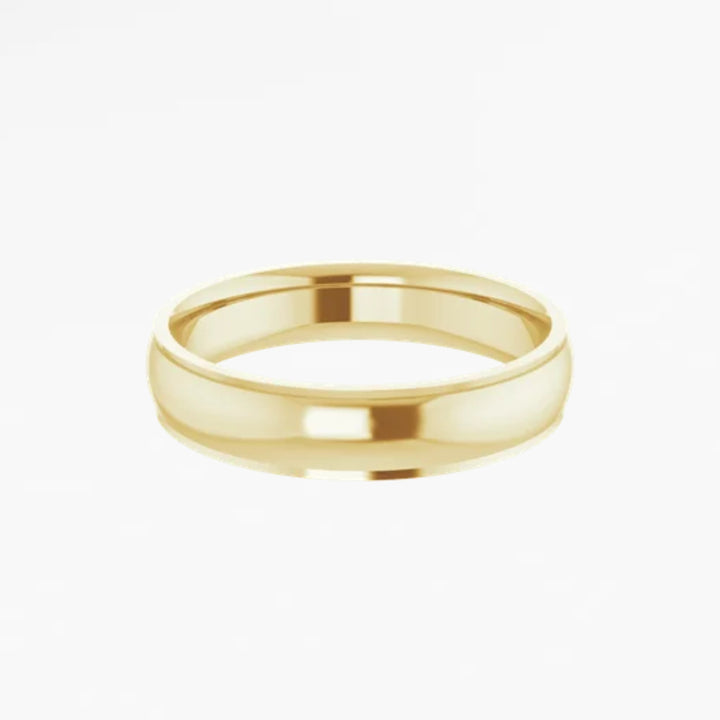 GOVAN V Half Round Wedding Band