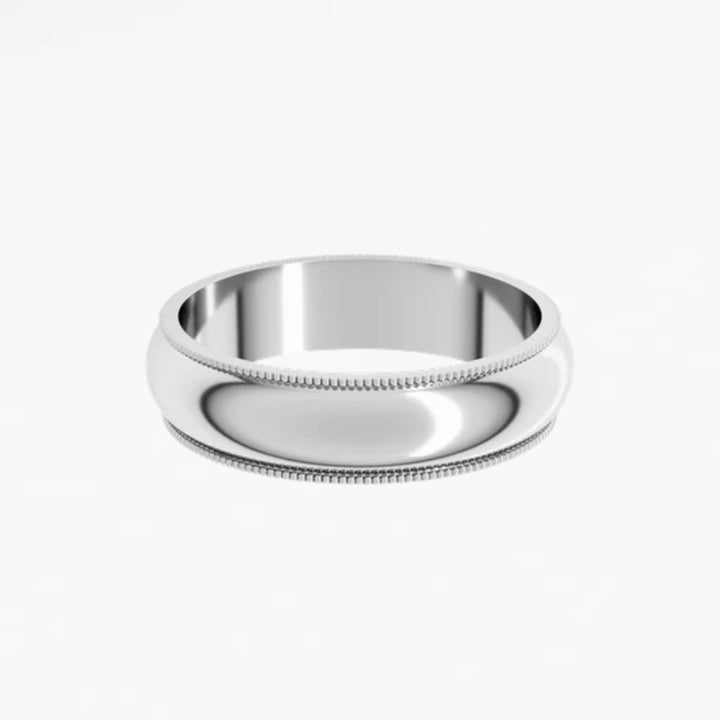 GOVAN VI Half Round Wedding Band