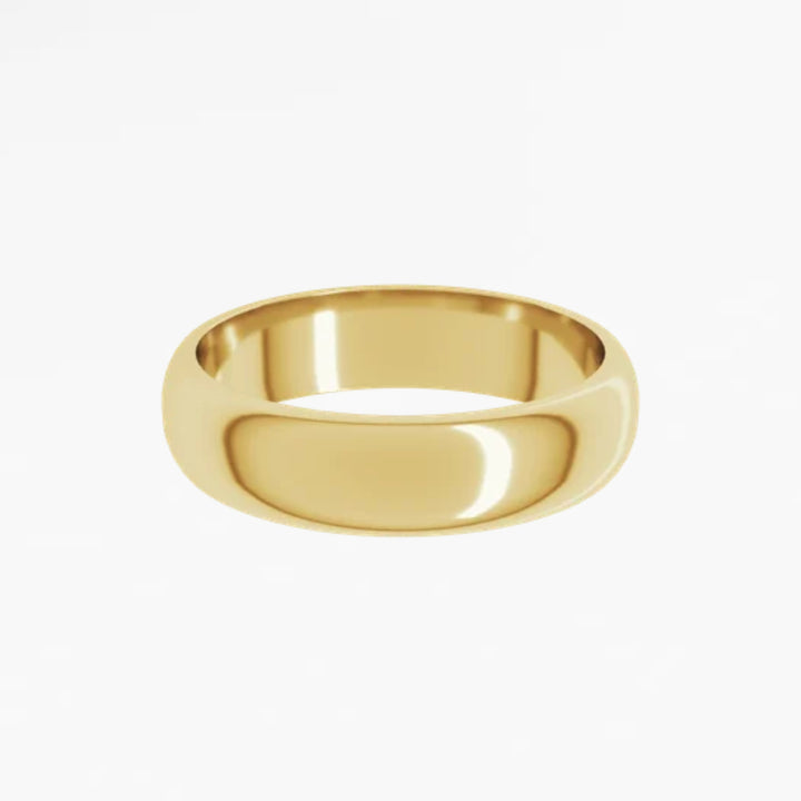 GOVAN I Half Round Wedding Band