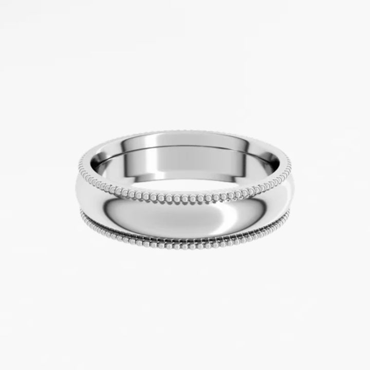 GOVAN IX Half Round Wedding Band