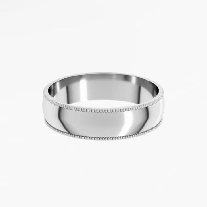 GOVAN VII Half Round Wedding Band