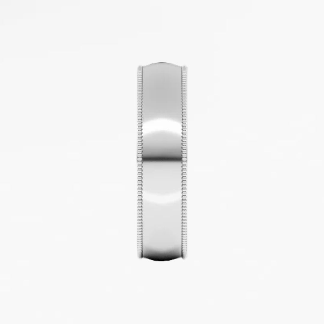 GOVAN VII Half Round Wedding Band