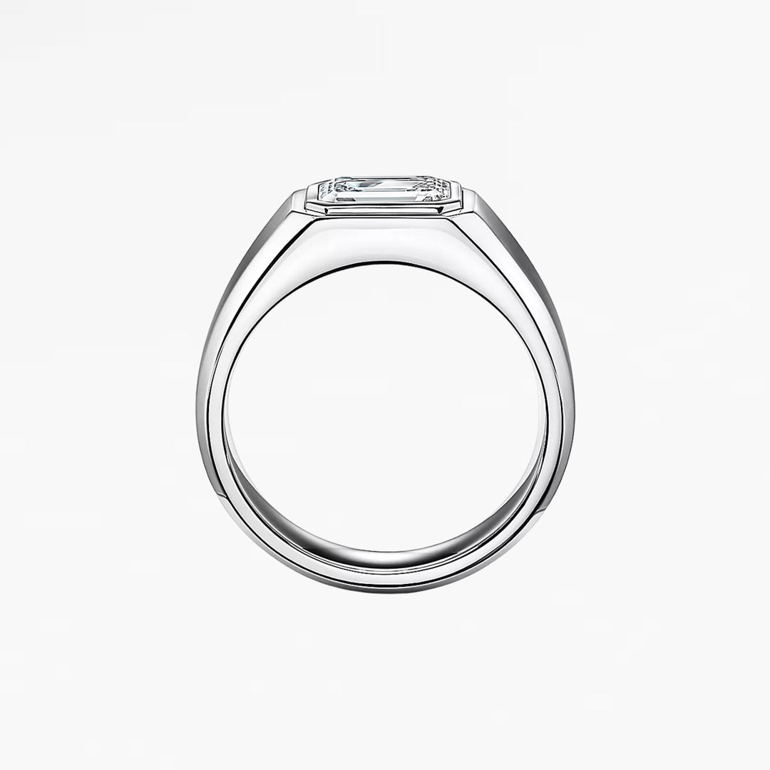 KASLO II Men's Engagement Ring with an Emerald-cut Diamond