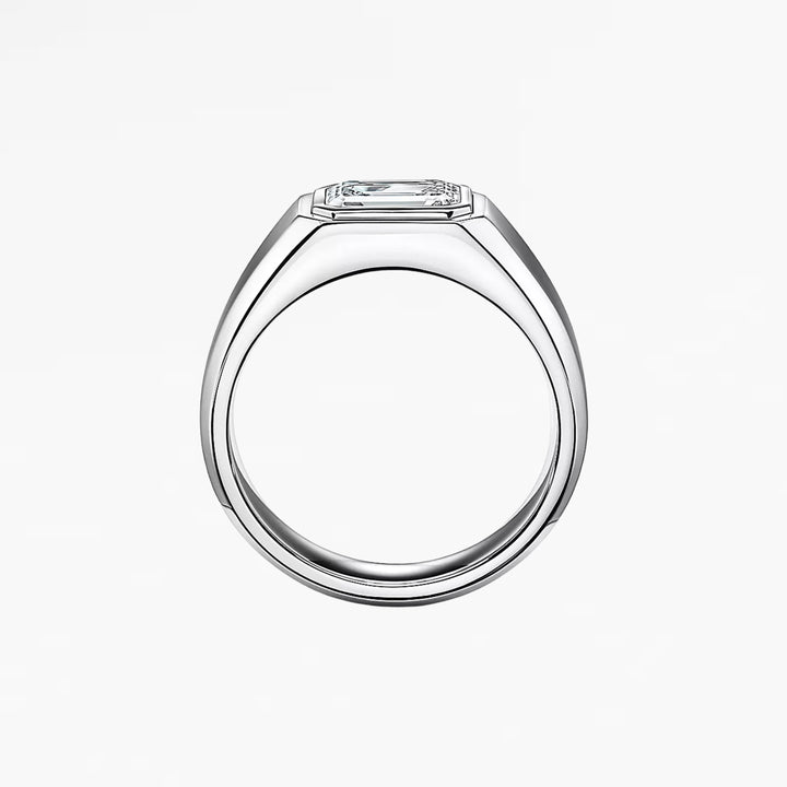 KASLO II Men's Engagement Ring with an Emerald-cut Diamond