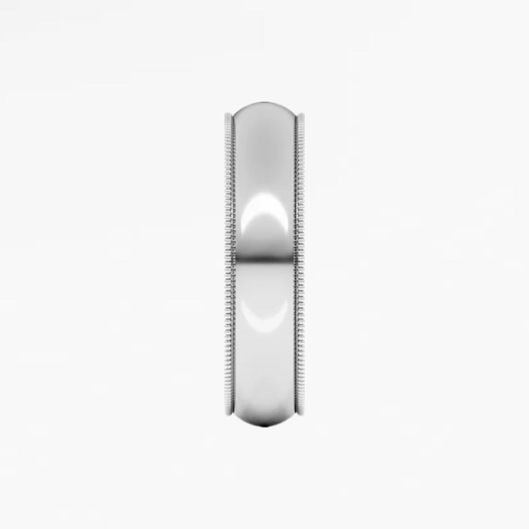 GOVAN VI Half Round Wedding Band