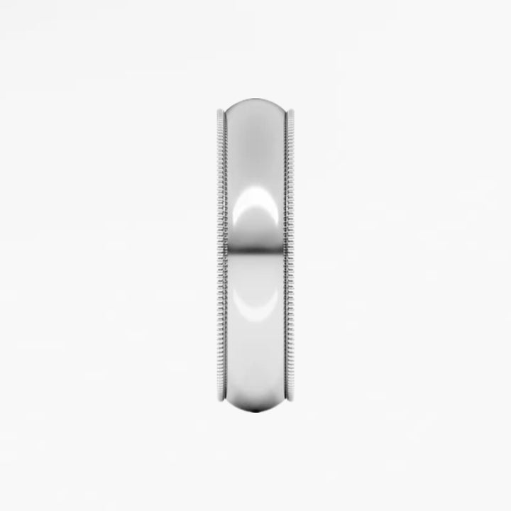 GOVAN VI Half Round Wedding Band