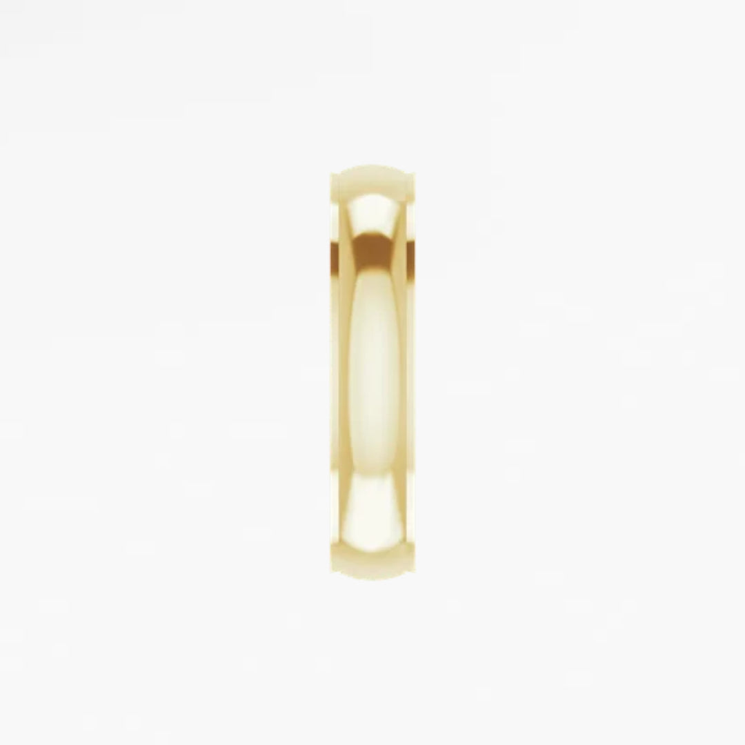 GOVAN V Half Round Wedding Band