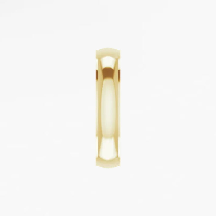 GOVAN V Half Round Wedding Band