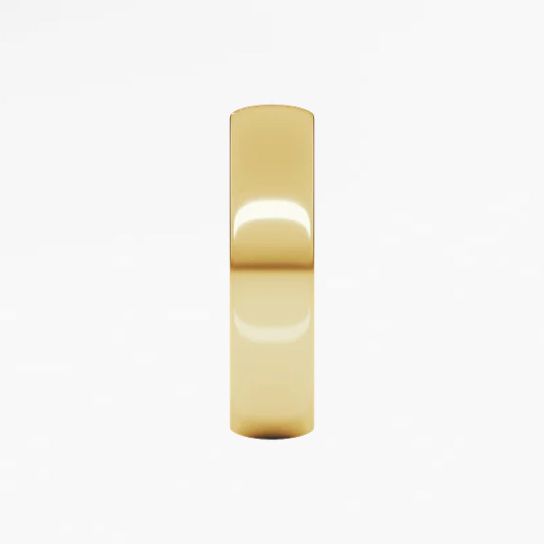GOVAN II Half Round Wedding Band