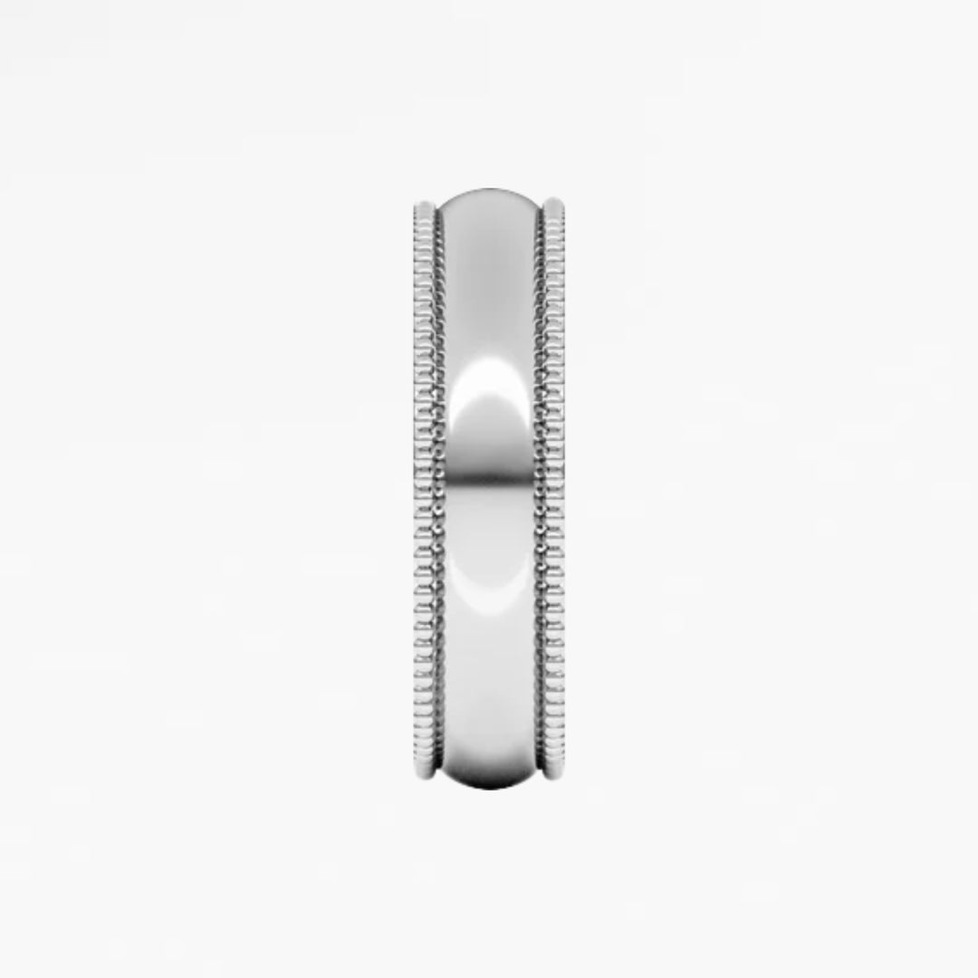 GOVAN IX Half Round Wedding Band