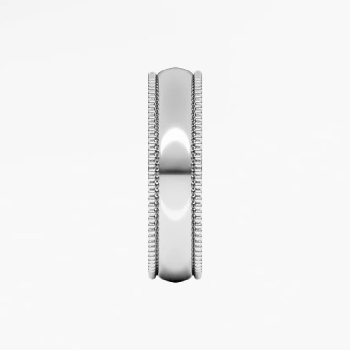 GOVAN IX Half Round Wedding Band