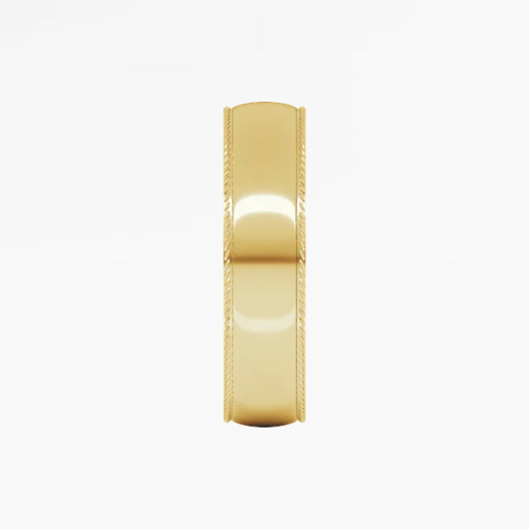 GOVAN VIII Half Round Wedding Band