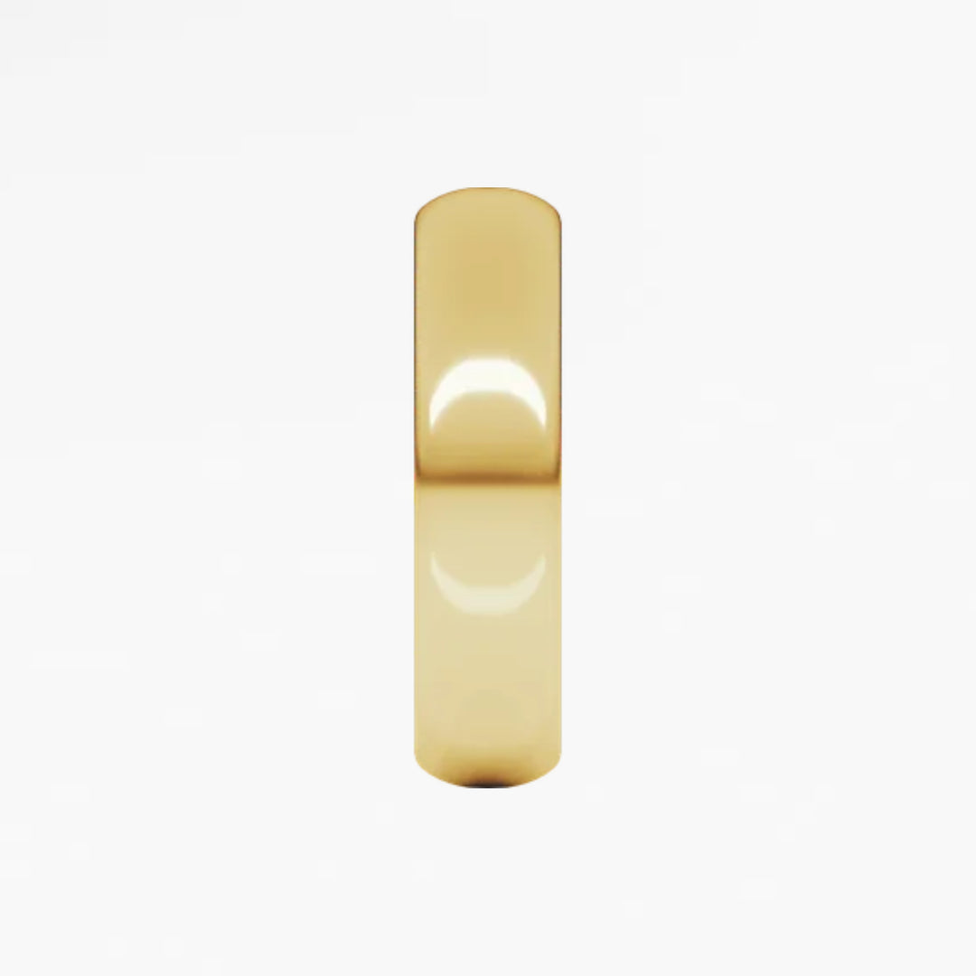 GOVAN I Half Round Wedding Band