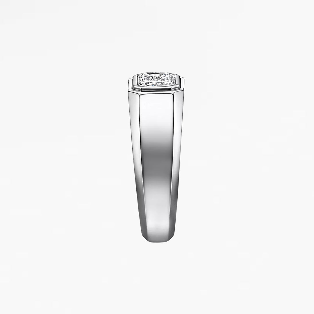 KASLO II Men's Engagement Ring with an Emerald-cut Diamond
