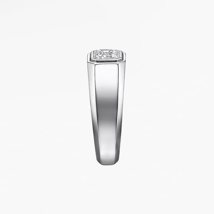 KASLO II Men's Engagement Ring with an Emerald-cut Diamond