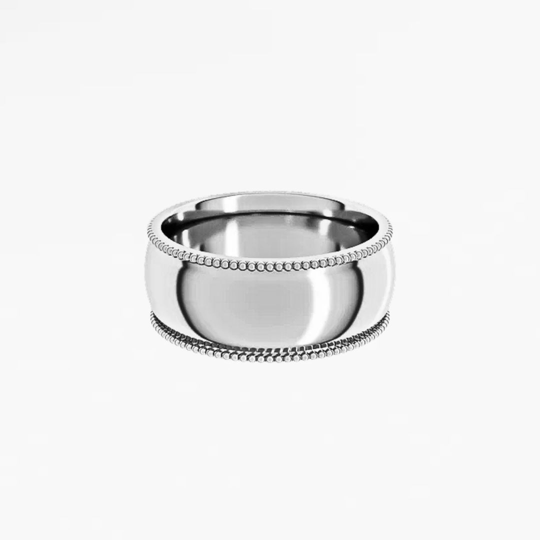 GOVAN IX Half Round Wedding Band