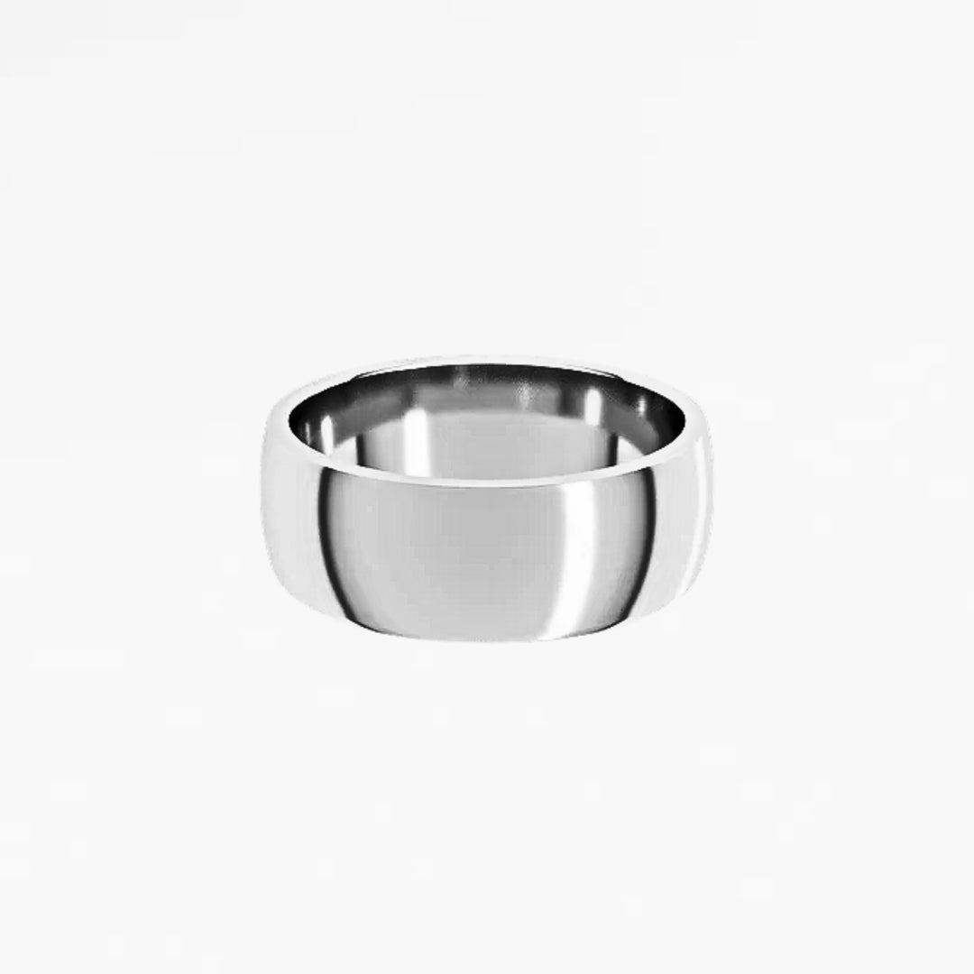 GOVAN IV Half Round Wedding Band