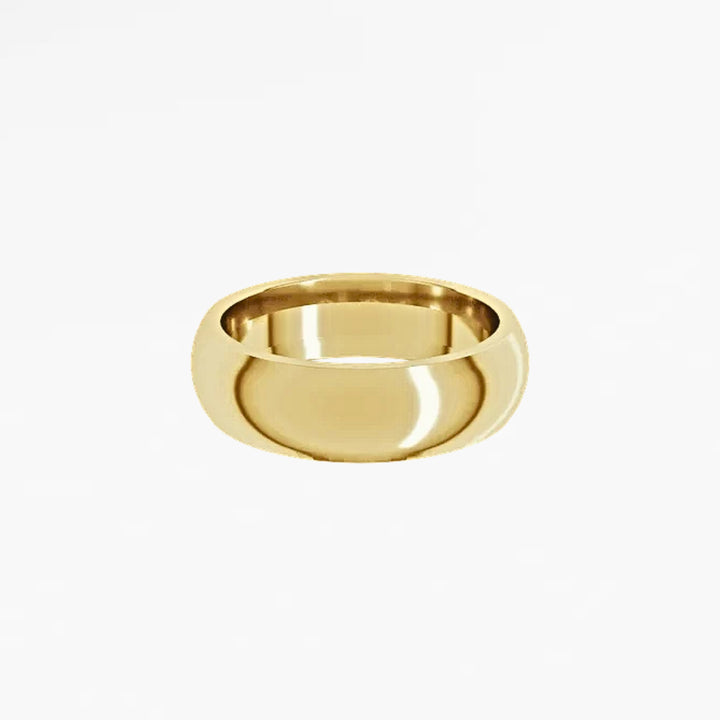 GOVAN III Half Round Wedding Band