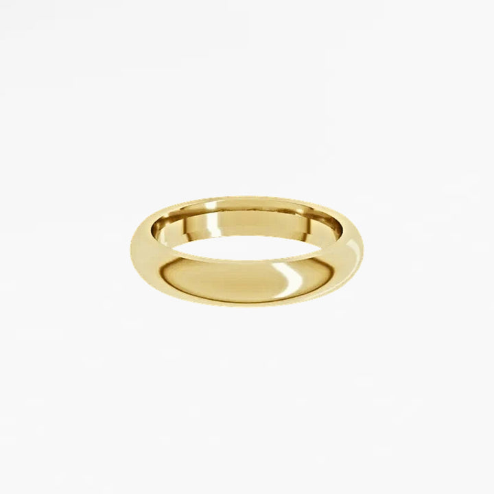 GOVAN III Half Round Wedding Band