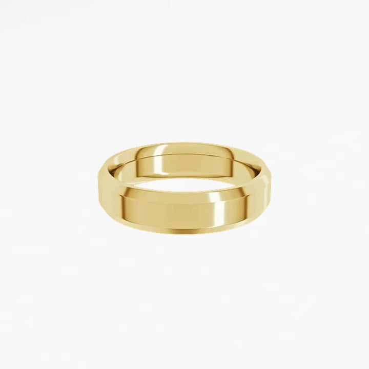 DENZIL I Beveled Edge Wedding Band