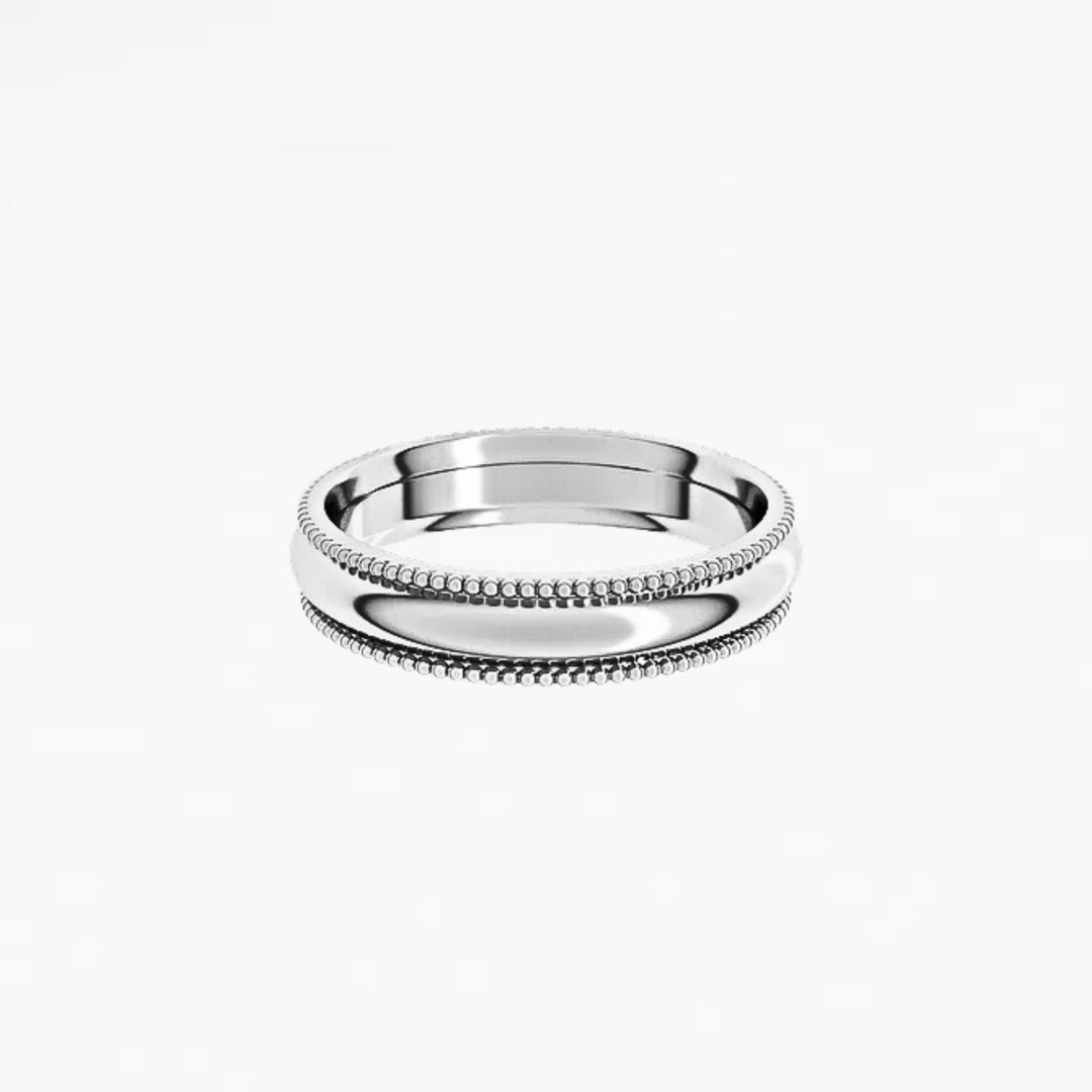 GOVAN IX Half Round Wedding Band