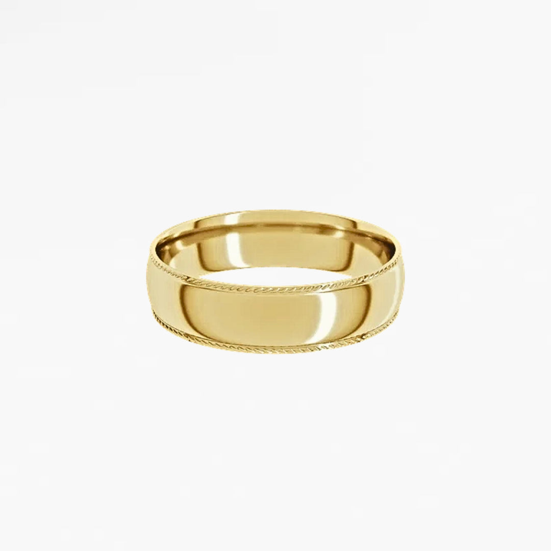 GOVAN VIII Half Round Wedding Band