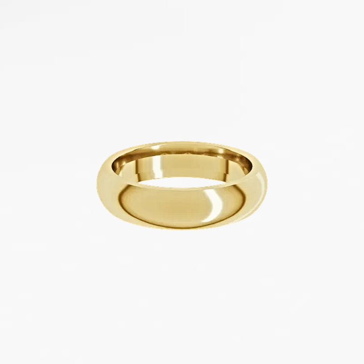 GOVAN III Half Round Wedding Band