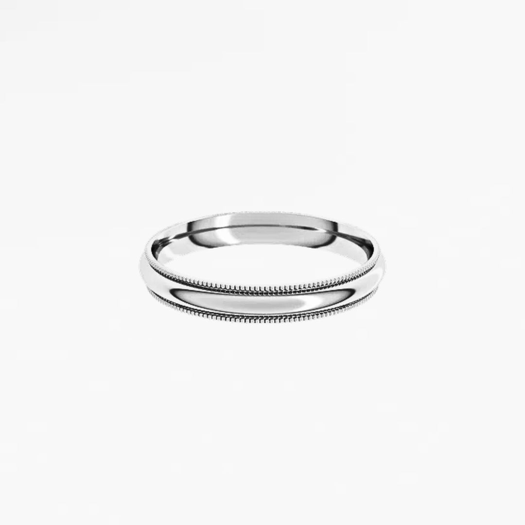 GOVAN VII Half Round Wedding Band