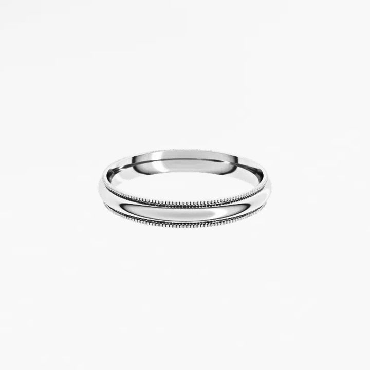 GOVAN VII Half Round Wedding Band