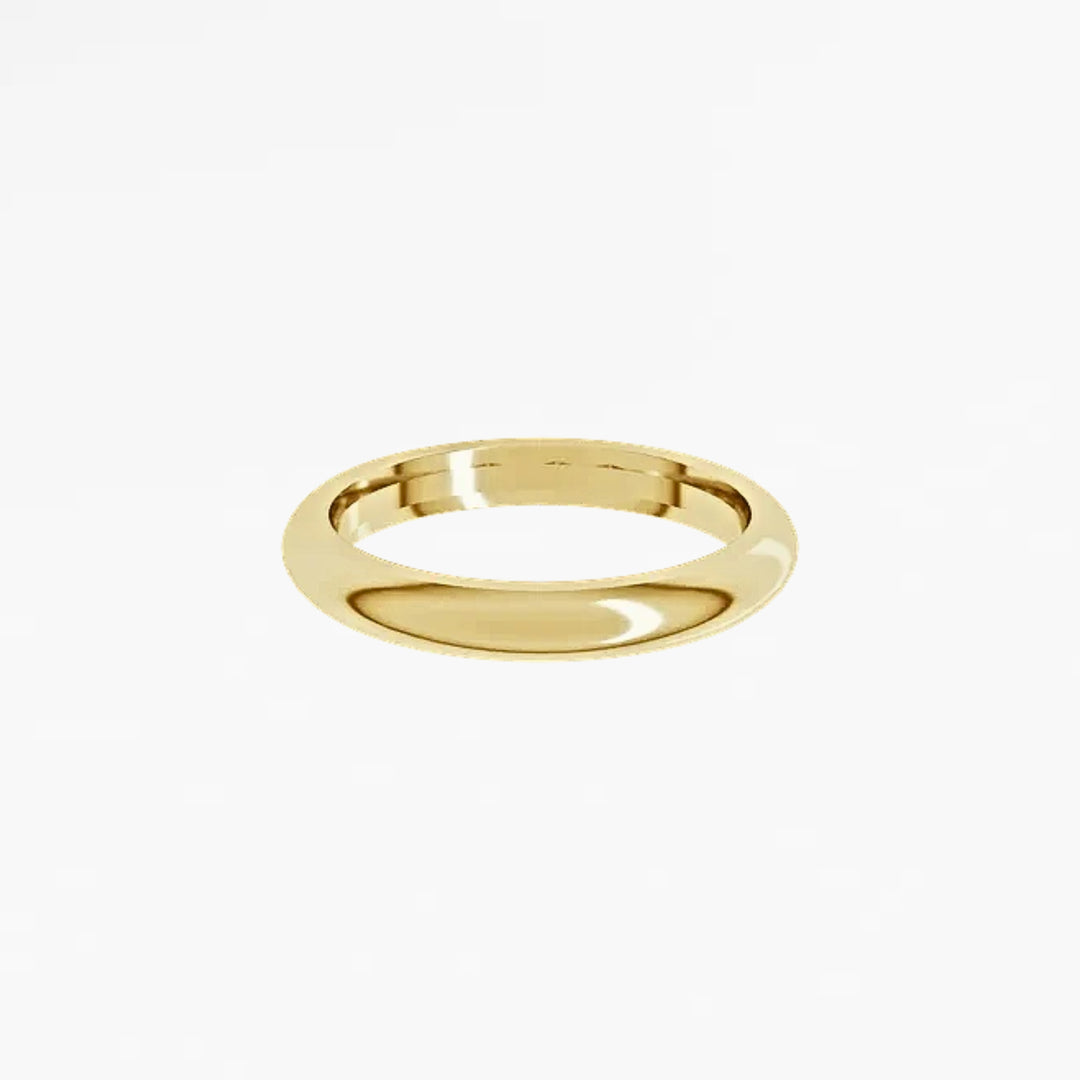 GOVAN III Half Round Wedding Band