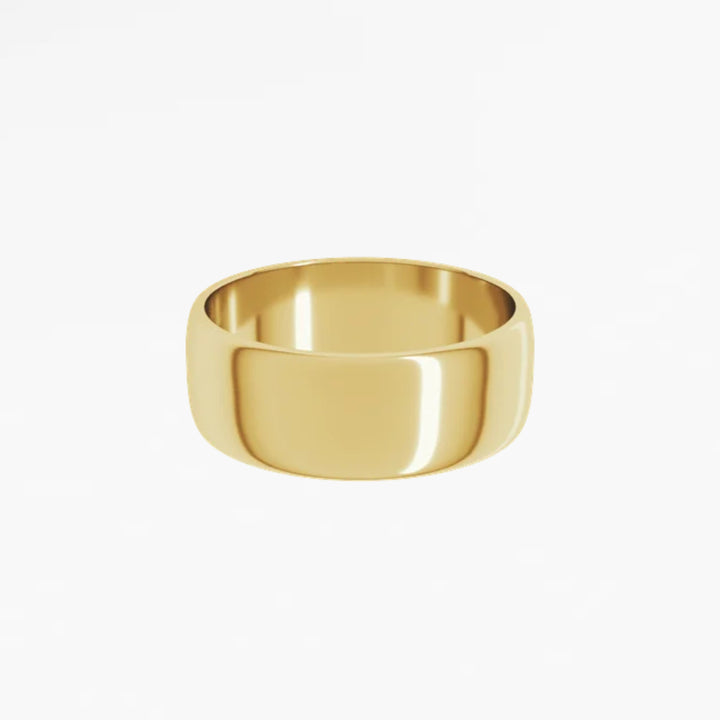 GOVAN II Half Round Wedding Band