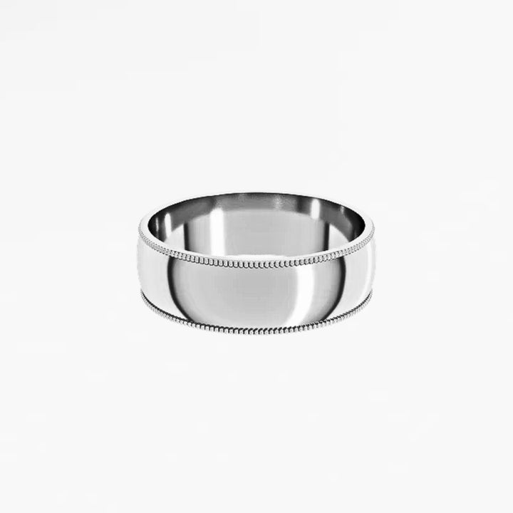 GOVAN VII Half Round Wedding Band