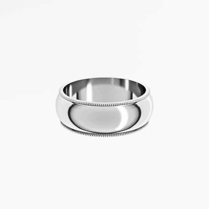 GOVAN VI Half Round Wedding Band