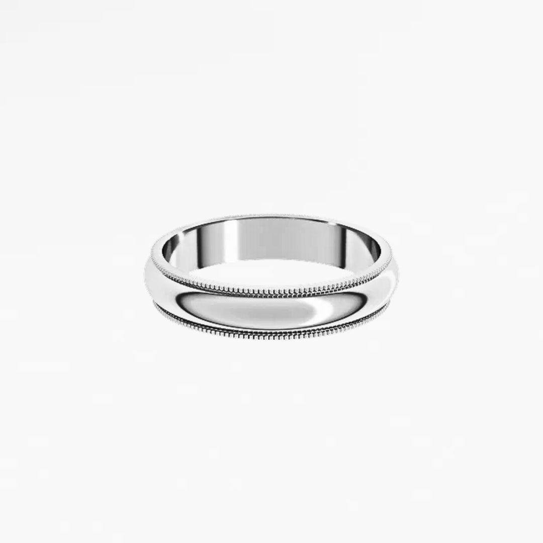 GOVAN VI Half Round Wedding Band